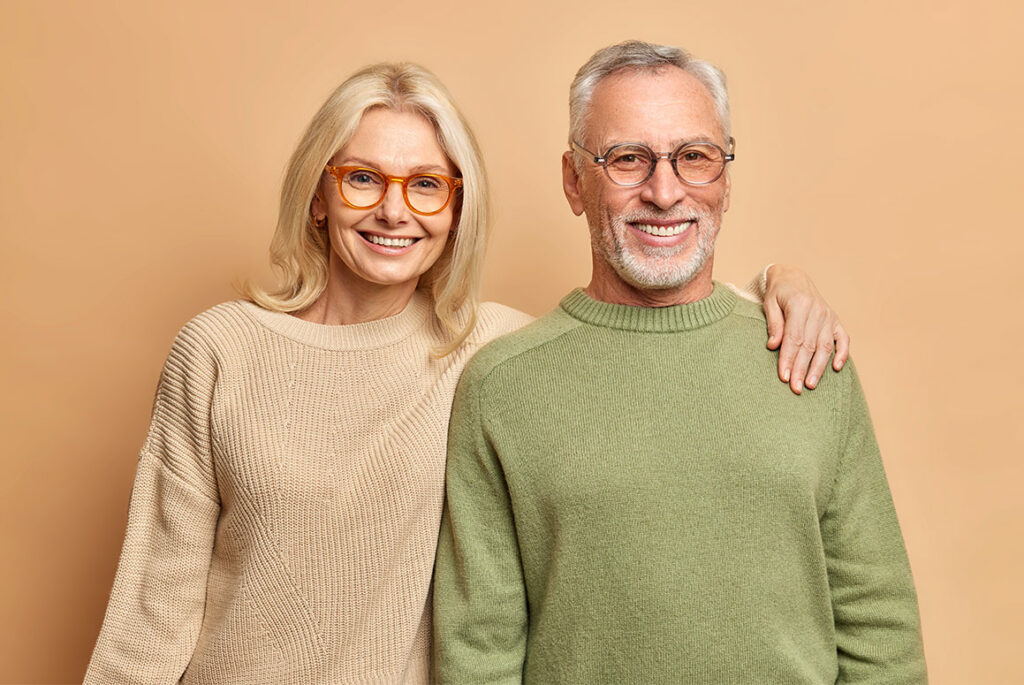 Photo of elderly couple smiling